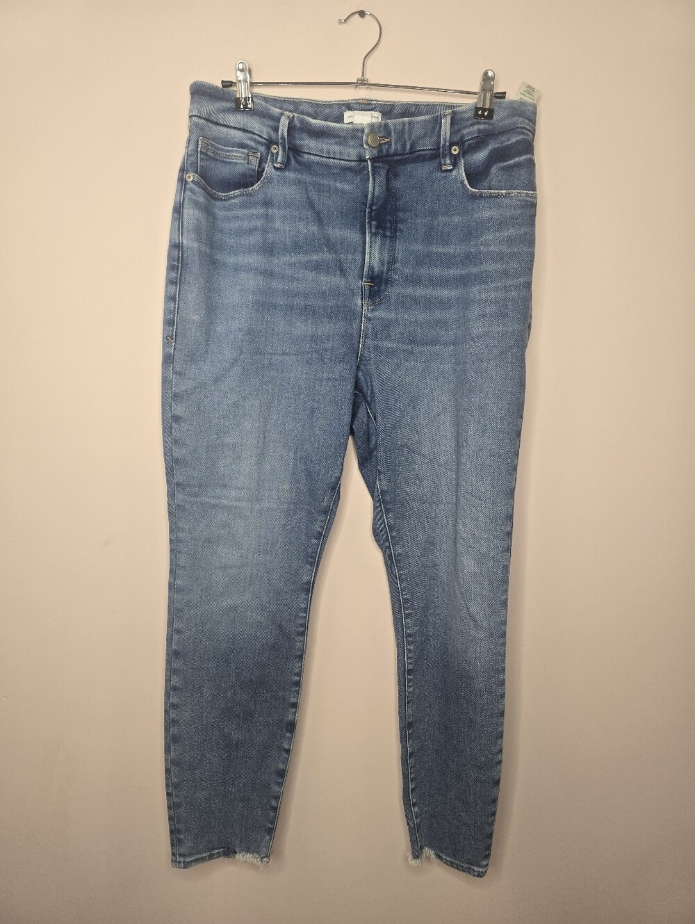 Good American Good Legs Worn Hem Jeans BLUE876